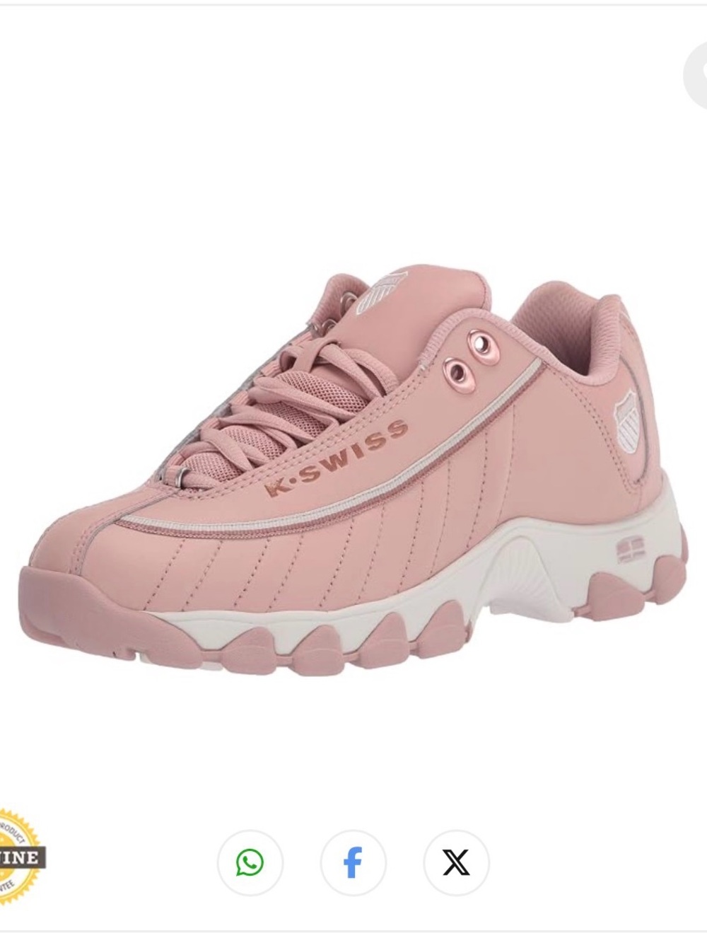 K-Swiss Women's Pink Classic Court Sneakers